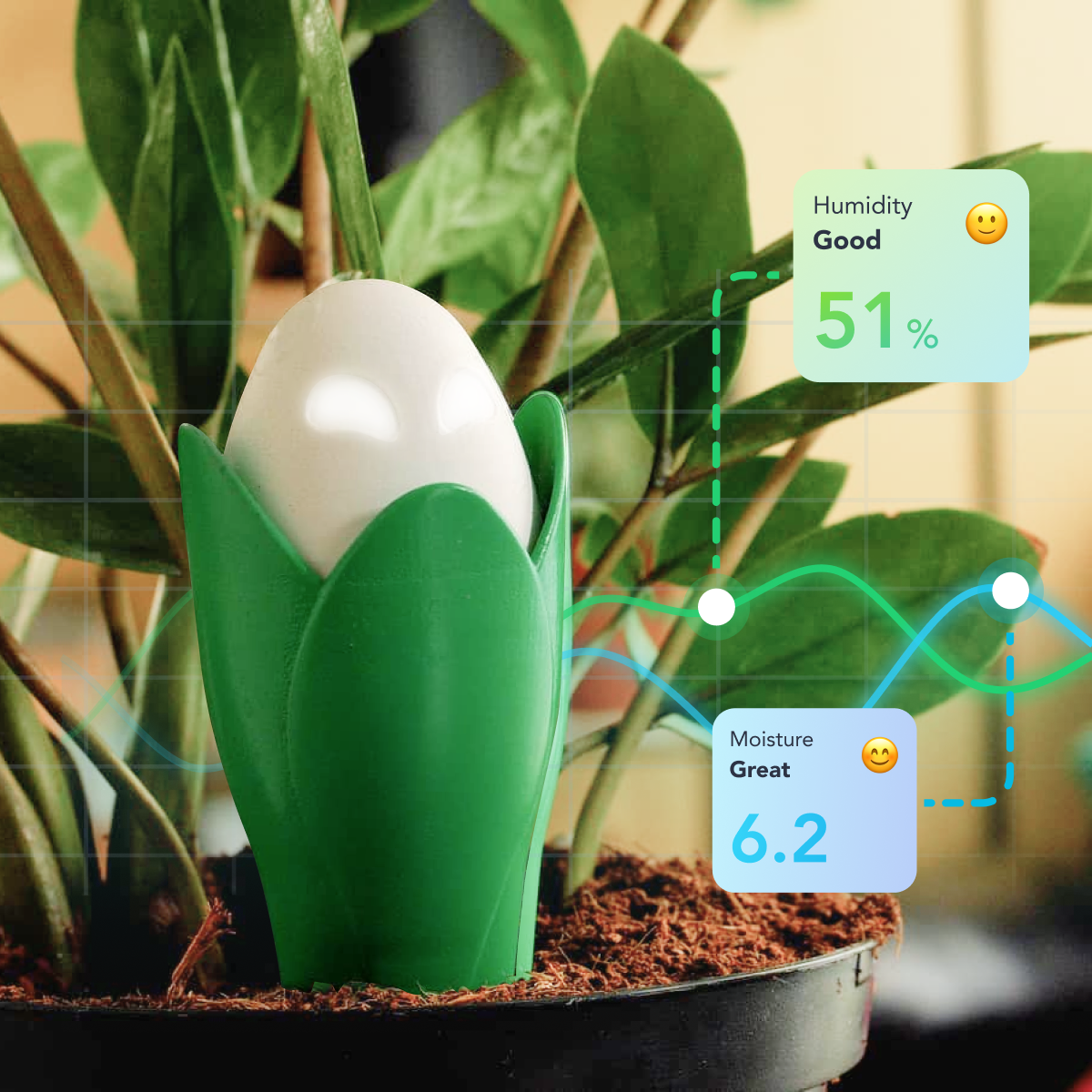 Flora Pod™ - Earth's Smartest Plant Monitor Flora