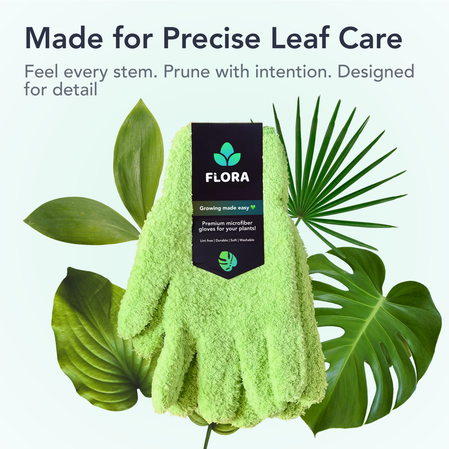 Flora Microfiber Dusting Gloves for Houseplants