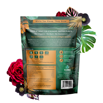 Flora Midnight Bloom Organic Seaweed Fertilizer Powder – 200g